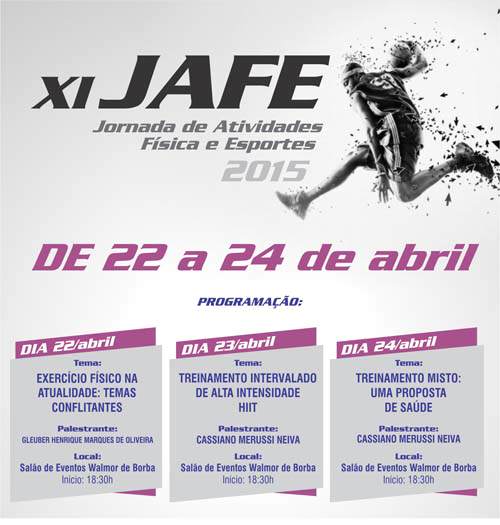XI Jornada de Atividades Físicas e Esportivas será realizada na próxima semana