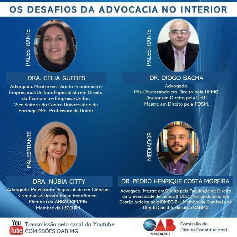 VICE-REITORA DO UNIFOR-MG SERÁ PALESTRANTE DO WEBINÁRIO “OS DESAFIOS DA ADVOCACIA NO INTERIOR”