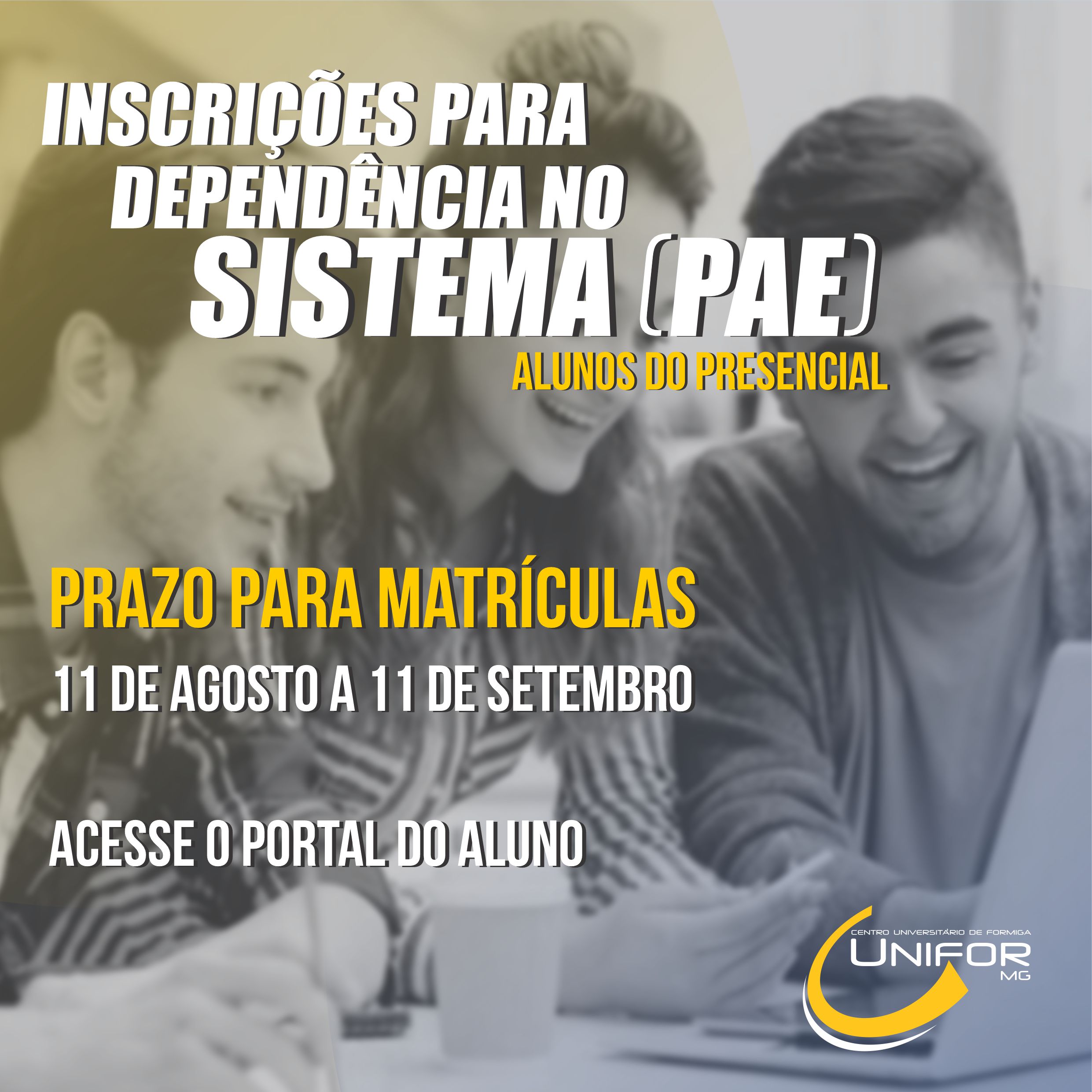 CONFIRA AS DATAS PARA SOLICITAÇÃO DE DEPENDÊNCIA NO SISTEMA PAE