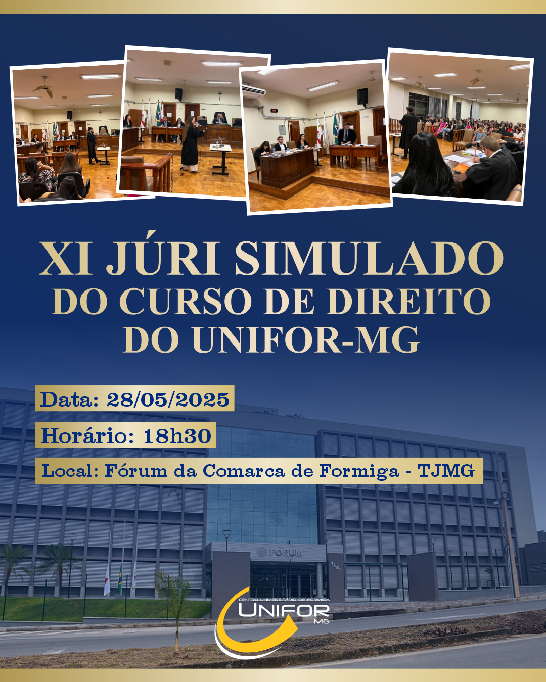 ALUNOS DO CURSO DE DIREITO IRÃO PARTICIPAR DE JÚRI SIMULADO